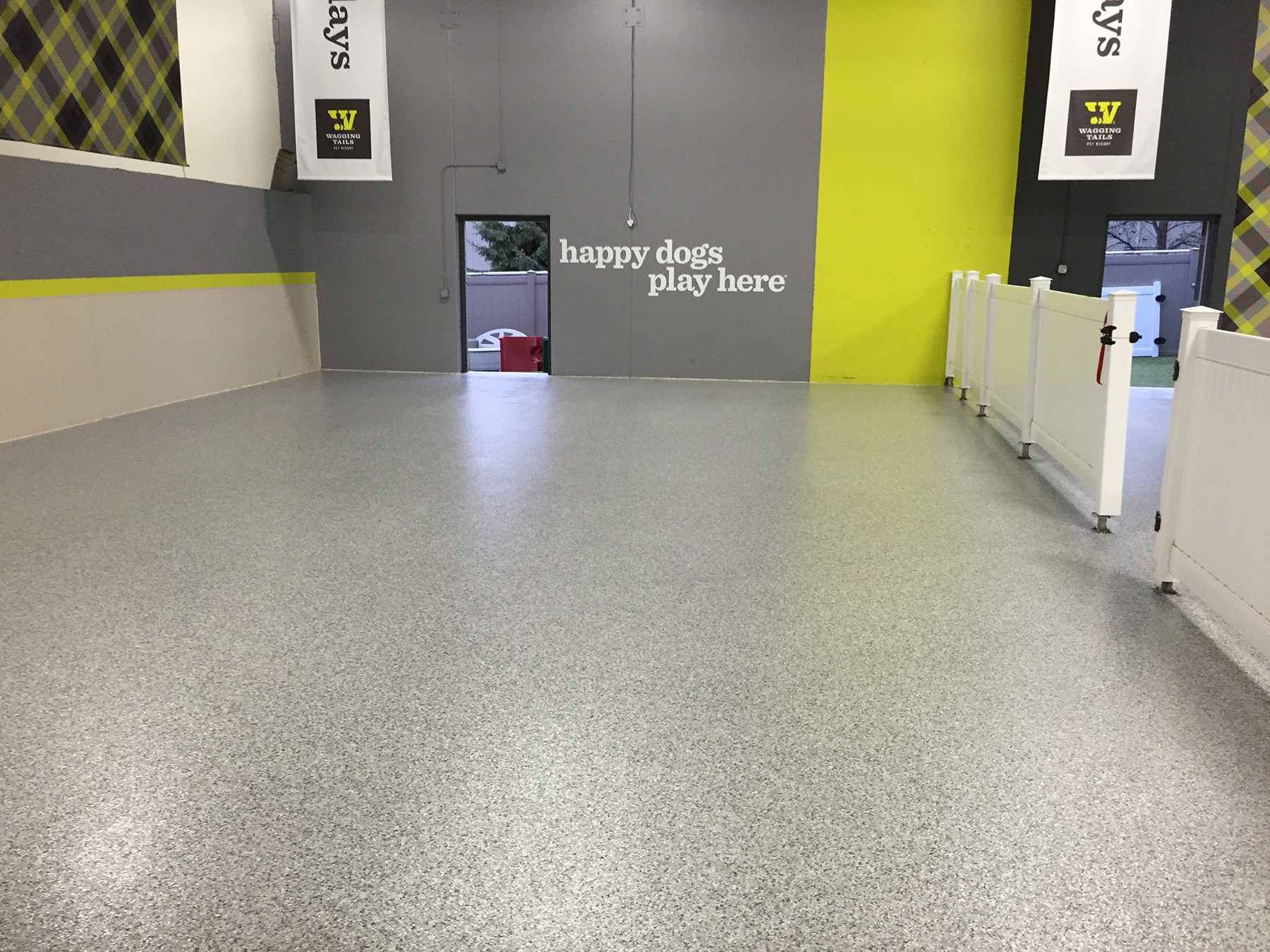Commercial Colored Broadcast Chips Floor