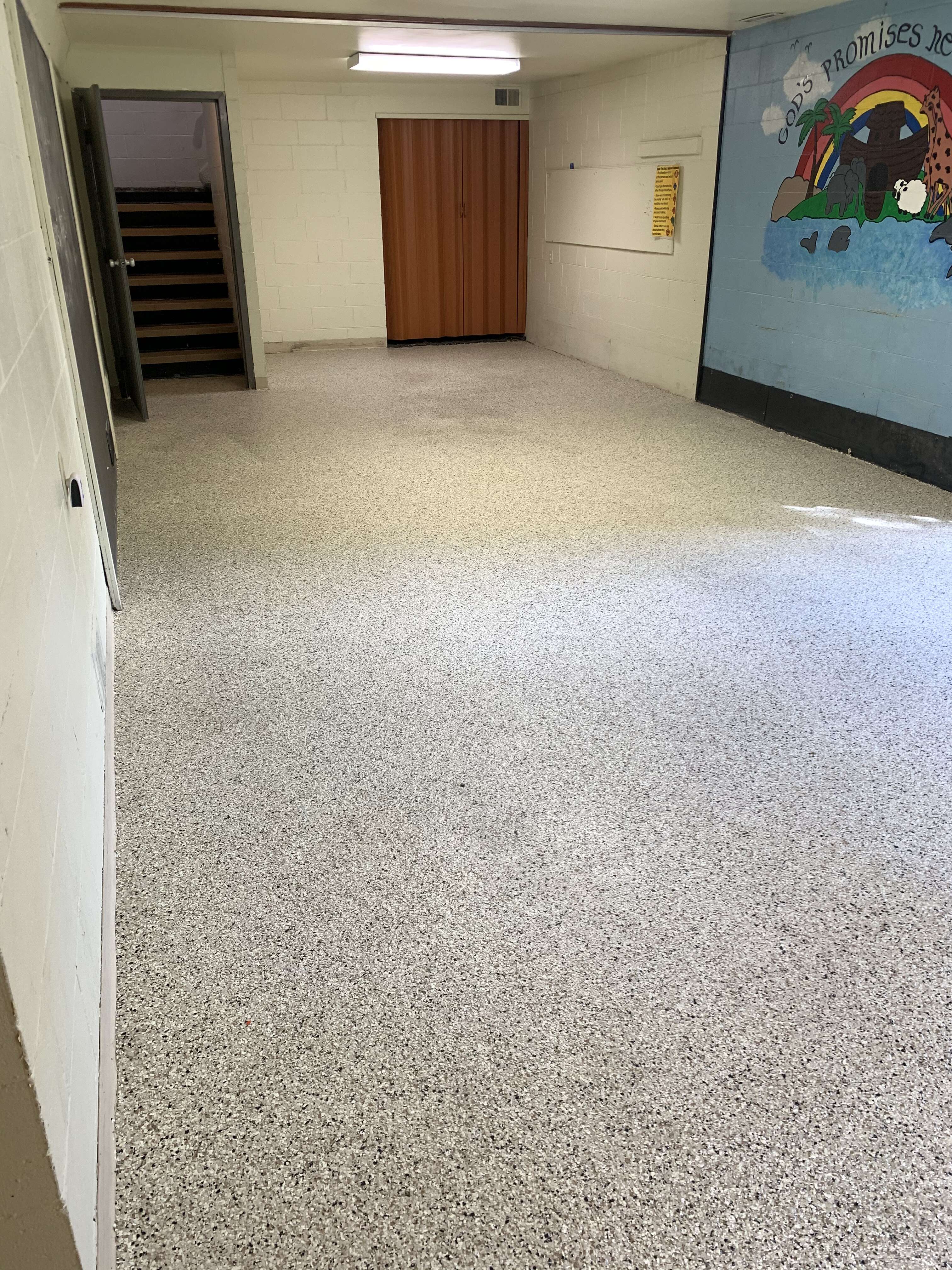 Commercial Church Basement - Floors in a day